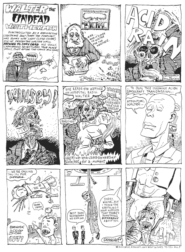 1 John Donely 2 Jonathan Wilcock 3 Bob Harrison 4 mooncat 5 Steve Whitaker 6 Ed Perryman 7 Nick Abadzis 8 Andy Roberts 9 Ed Perryman | All artwork &copy; individual artists. Not to be reproduced without permission