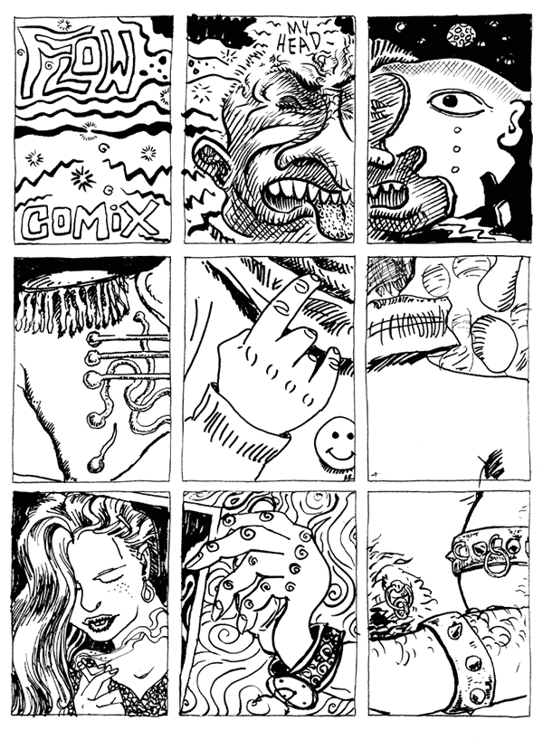 1 Rich Z Starbuck 2 mooncat 3 Darryl Cunnigham
4 Sean Eckett 5 Andy Roberts 6 Jenni Scott
7 Steve Whitaker 8 Damian Cugley 9 Jeremy Dennis
All artwork � individual artists. Not to be reproduced without permission