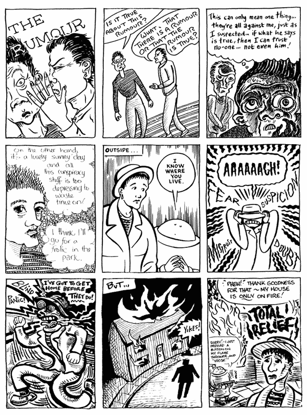 1 mooncat 2 Darryl Cunningham 3 Ed Pinsent
4 Jeremy Dennis 5 Phil Elliot 6 Andy Roberts
7 Rich Z Starbuck 8 Darryl Cunningham 9 mooncat
All artwork � individual artists. Not to be reproduced without permission