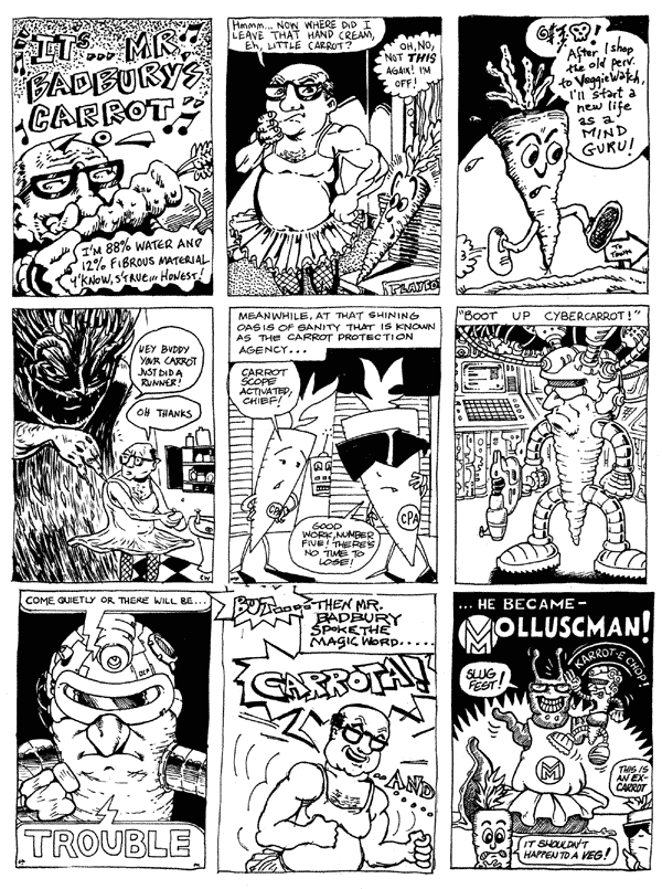 1 Martin Meeks 2 Nigel Lowrey 3 Lee Kennedy
4 Chris Webster 5 Woodrow Pheonix 6 [need to check original artwork] 
7 Carl White 8 Bib Edwards 9 Terry Wiley
All artwork � individual artists. Not to be reproduced without permission